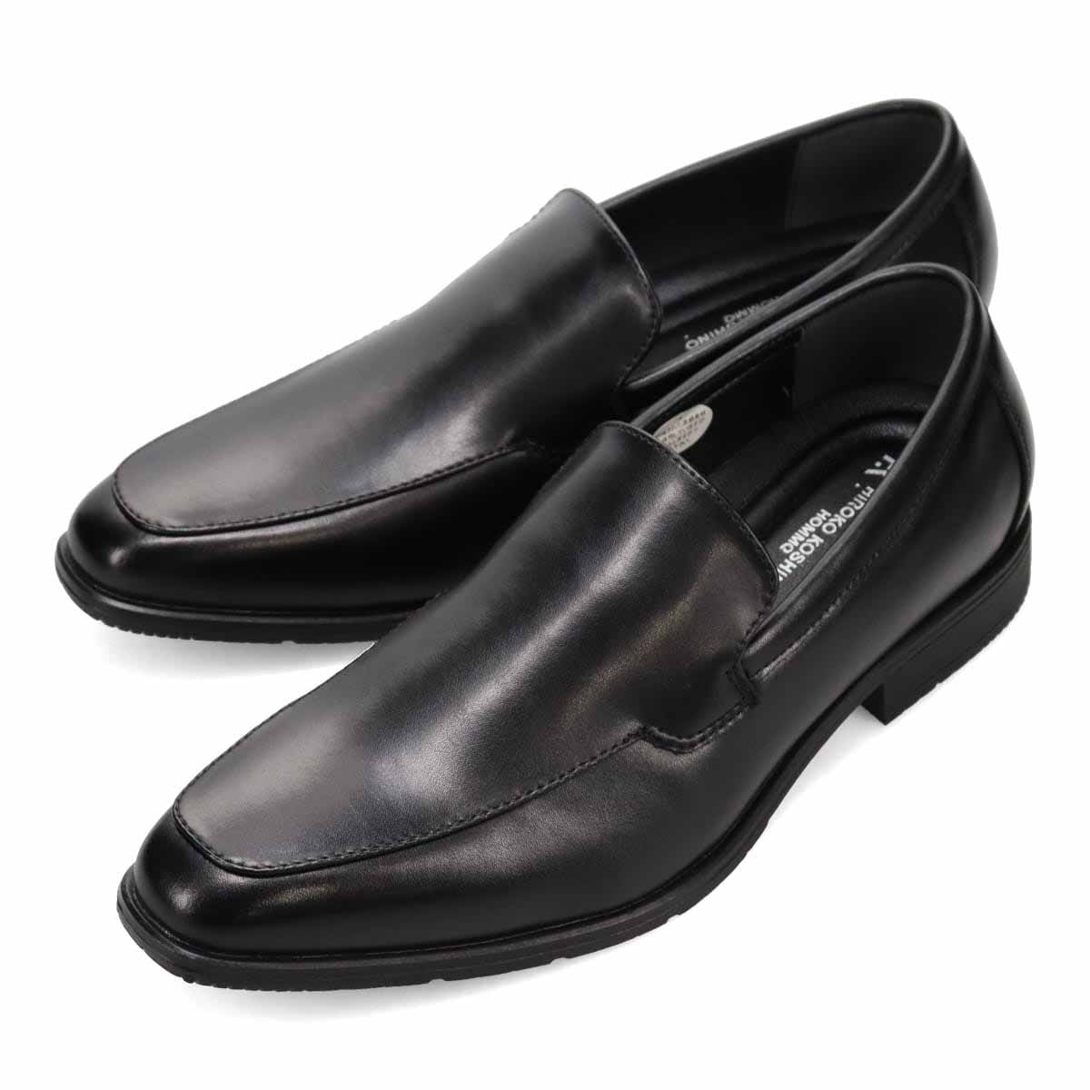 HIROKO KOSHINO HOMME  メンズ スリッポンビジネスシューズ  HR7004 BLACK 25.0