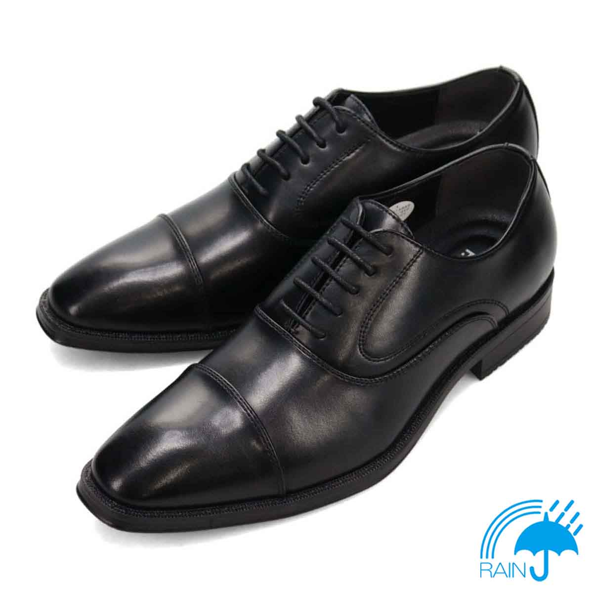 【防水機能】HIROKO KOSHINO HOMME  メンズ エレガント 内羽根ストレートチップ ドレスシューズ　HR7007 BLACK 25.0