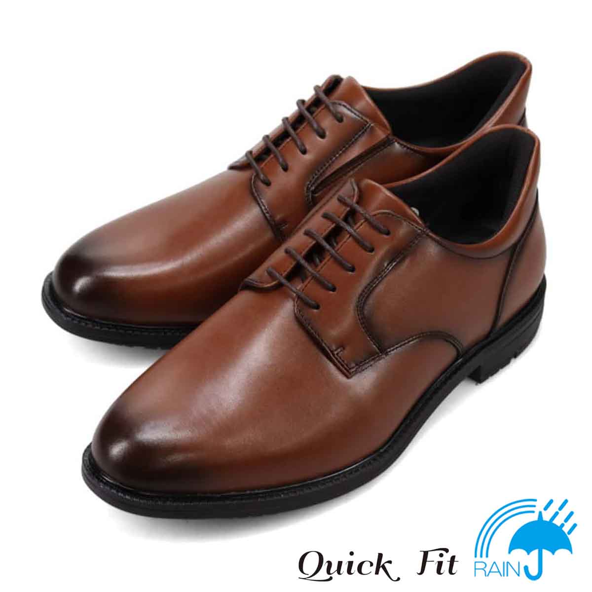 HIROKO KOSHINO HOMME  メンズ　外羽根プレーントウビジネスシューズ　HR7302 BROWN 25.0