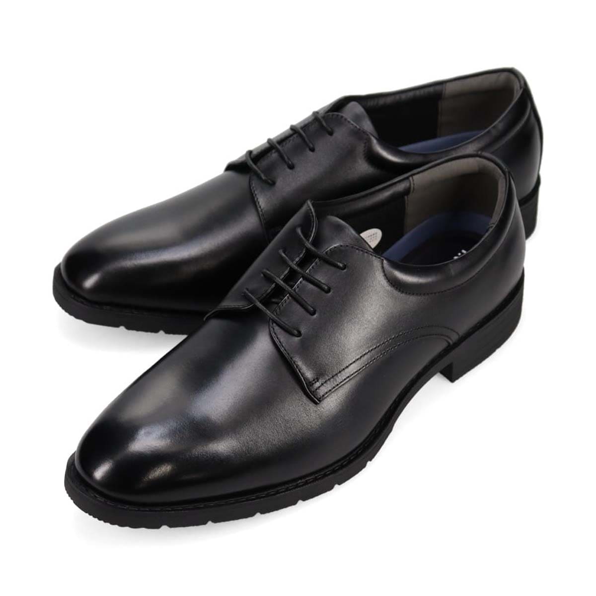 【大きいサイズ】HIROKO KOSHINO HOMME  メンズ 外羽根プレーントゥビジネスシューズ HR5009 BLACK 28.0