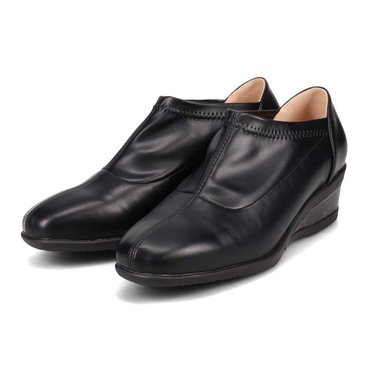 【防水加工】HIROKO KOSHINO FEMME　ストレッチパンプス　HRL1005 BLACK 23.0
