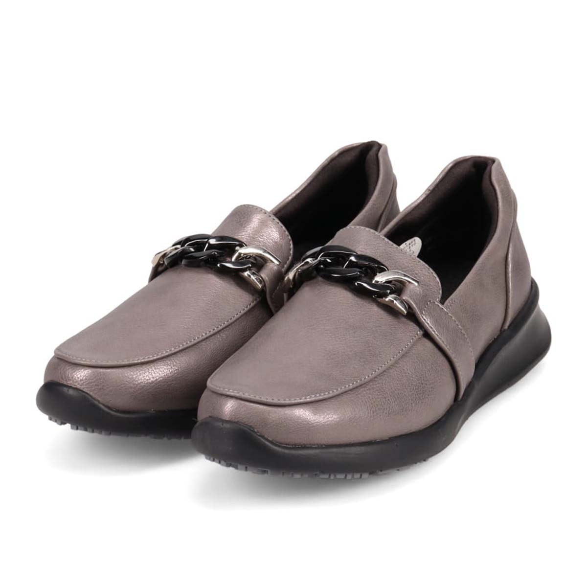 【防滑】HIROKO KOSHINO FEMME　グラスファイバー入り寒冷地用ソールの上品なローファー　HRL2022 ETHANE 23.0