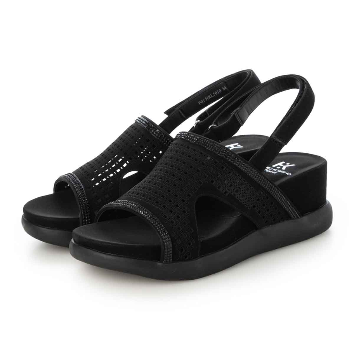 HIROKO KOSHINO FEMME ウェッジサンダル　HRL5010 BLACK M　(23.0～23.5)