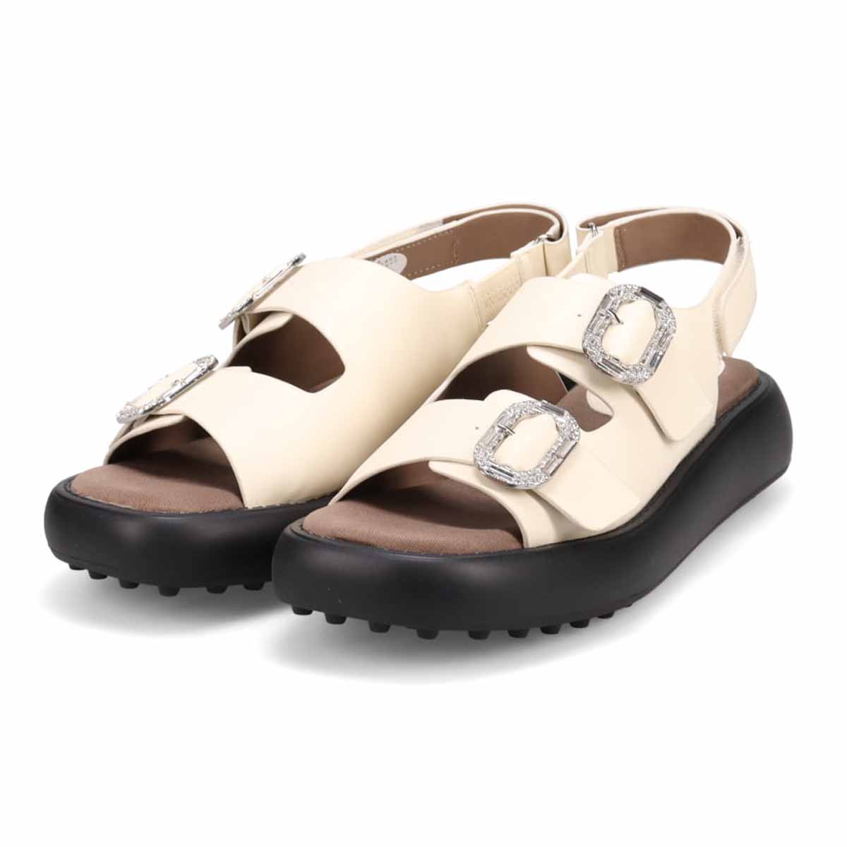 HIROKO KOSHINO FEMME バックル付きサンダル　HRL5011 IVORY M　(23.0～23.5)