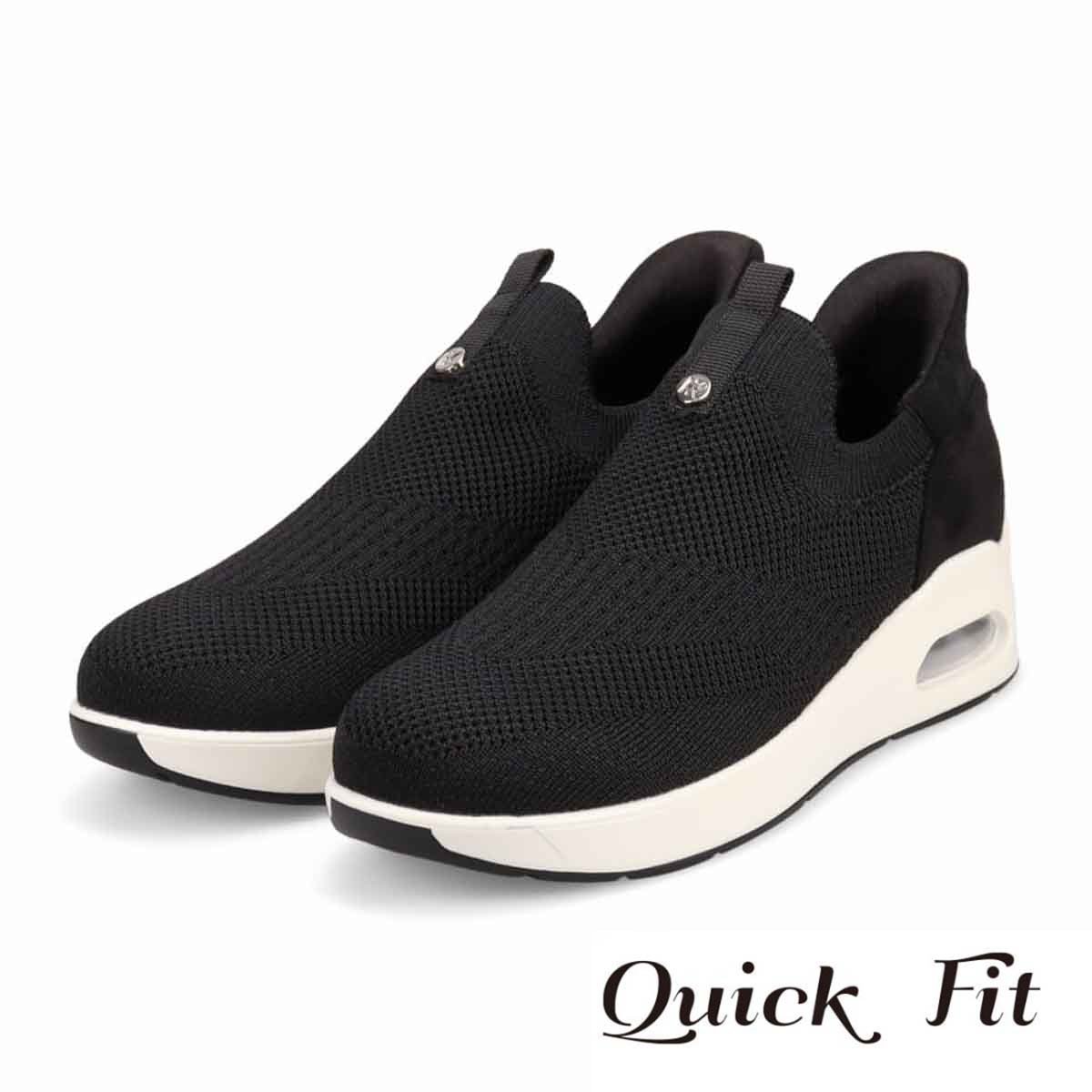 HIROKO KOSHINO FEMMEシンプルニットのスリッポンスニーカー HRL9000 BLACK 23.0