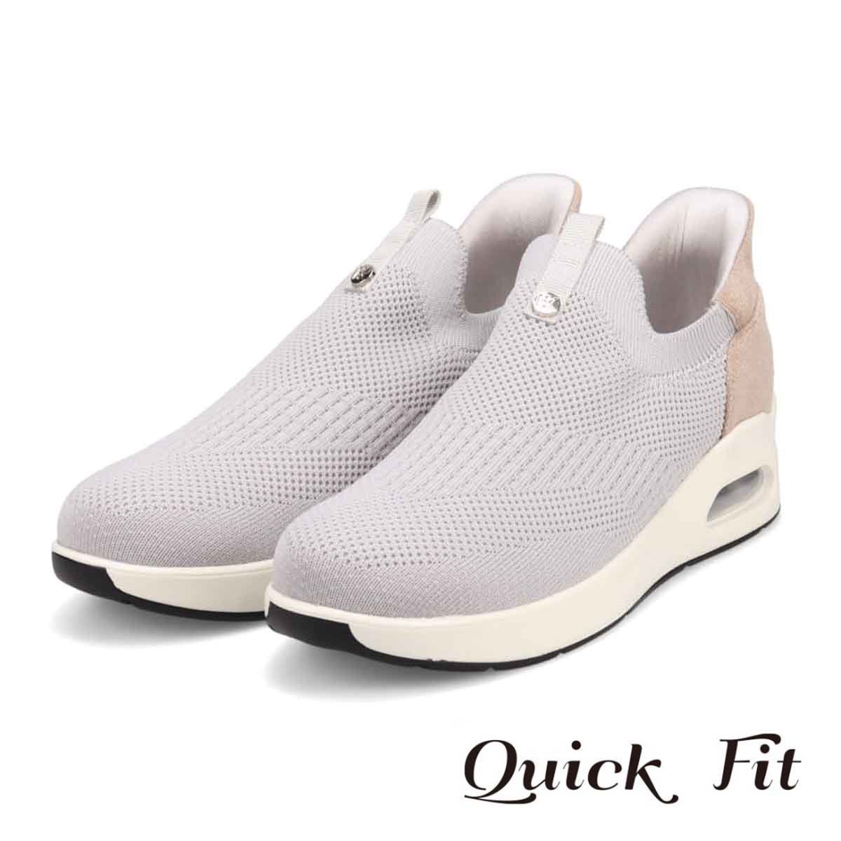 HIROKO KOSHINO FEMMEシンプルニットのスリッポンスニーカー HRL9000 L-GRAY 23.0