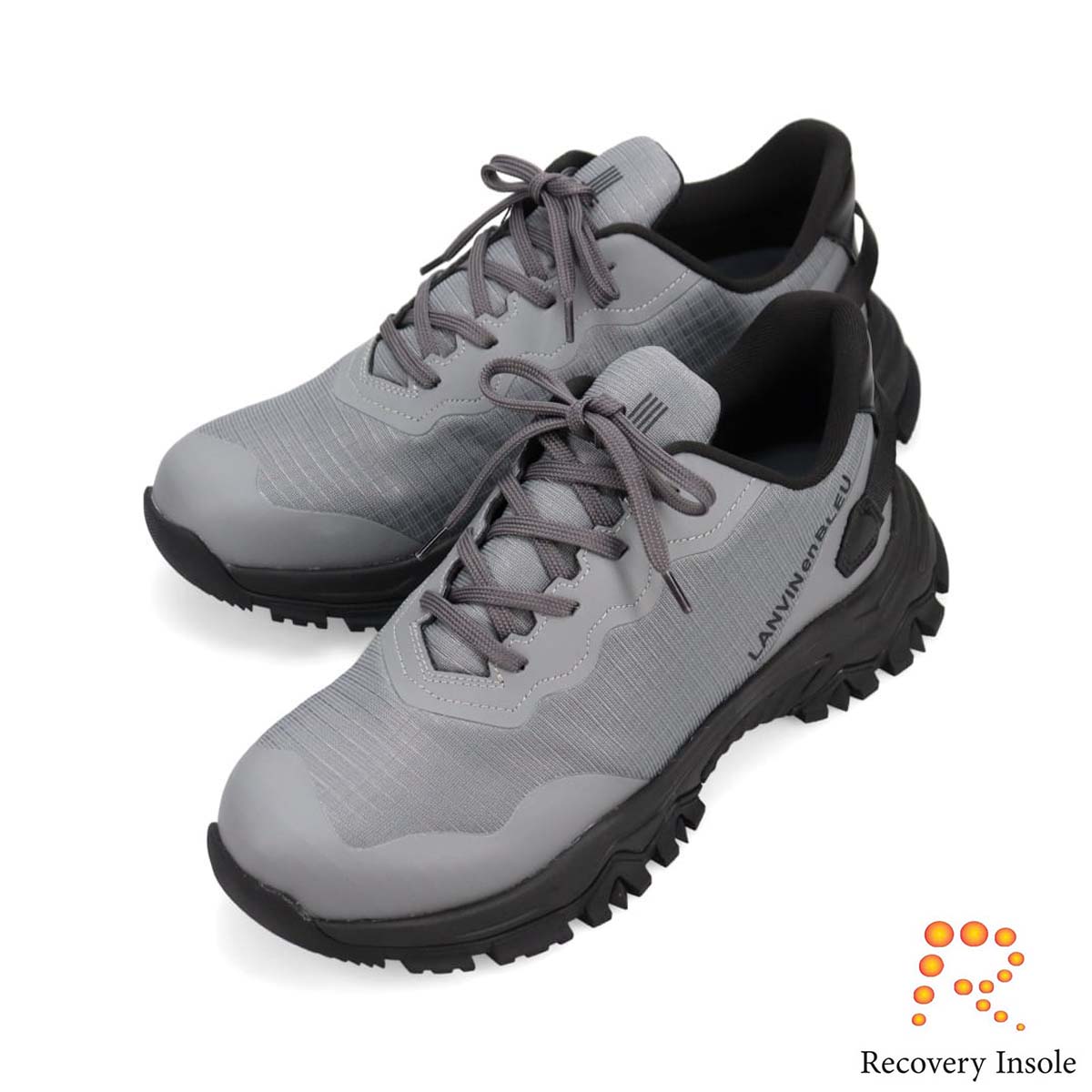 ランバンオンブルー LANVIN en Bleu 「リカバリーインソール」搭載で指圧効果により血行を115％促進。トレイルランニングスニーカー　LB1006XR GRAY 25.0