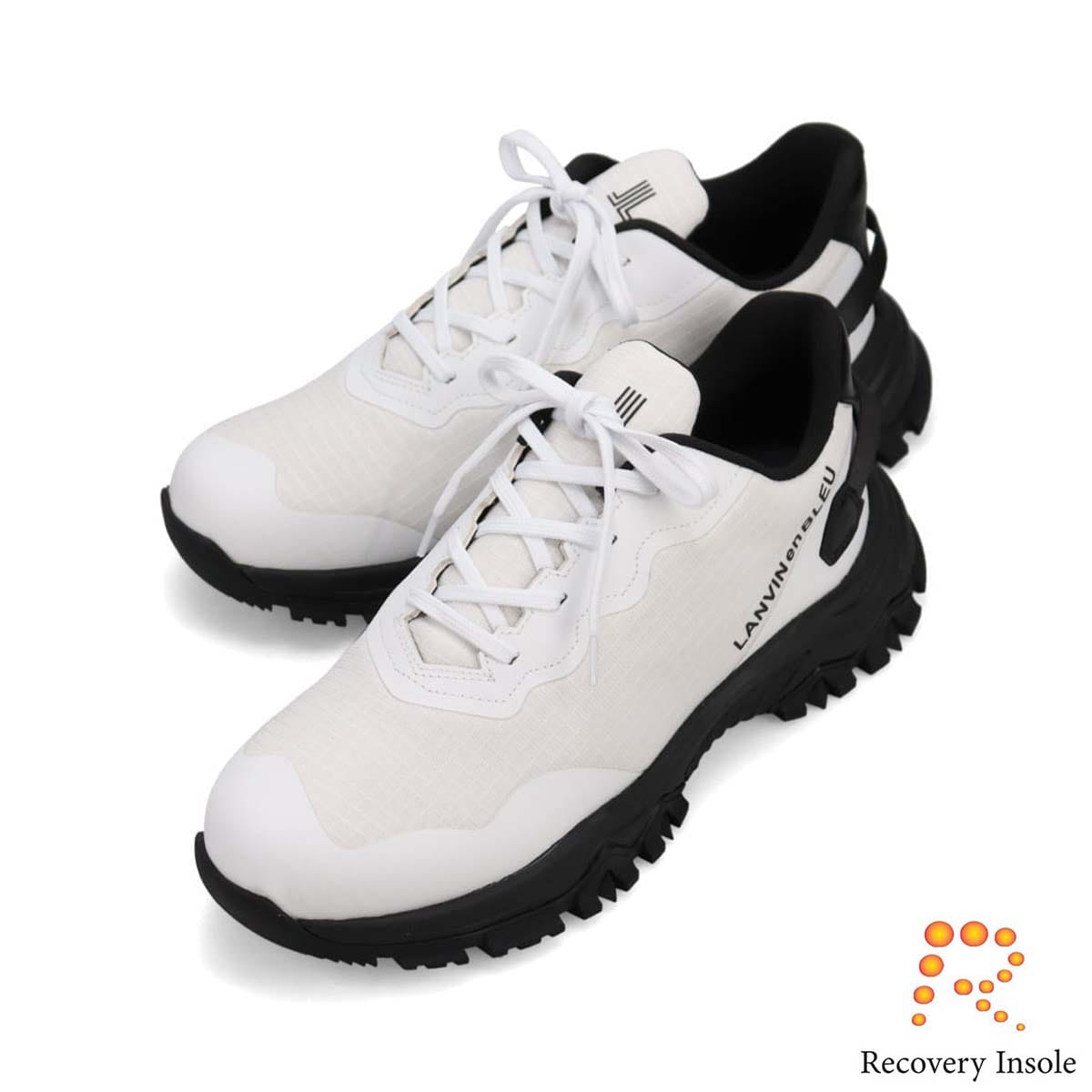 ランバンオンブルー LANVIN en Bleu 「リカバリーインソール」搭載で指圧効果により血行を115％促進。トレイルランニングスニーカー　LB1006XR WHITE 25.0