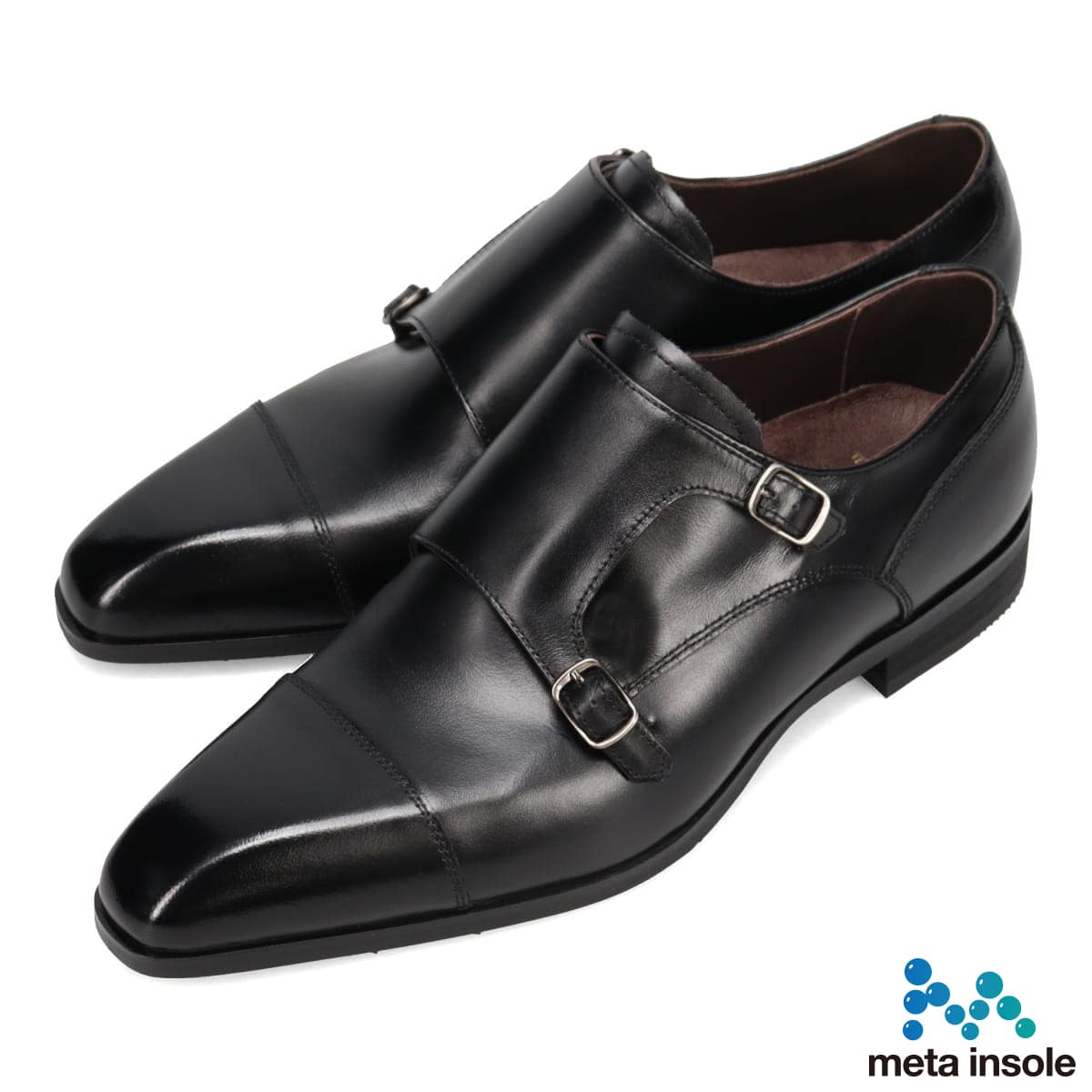 マドラス madras metaインソール  モンクストラップ ドレスシューズ M2713MT BLACK 25.0