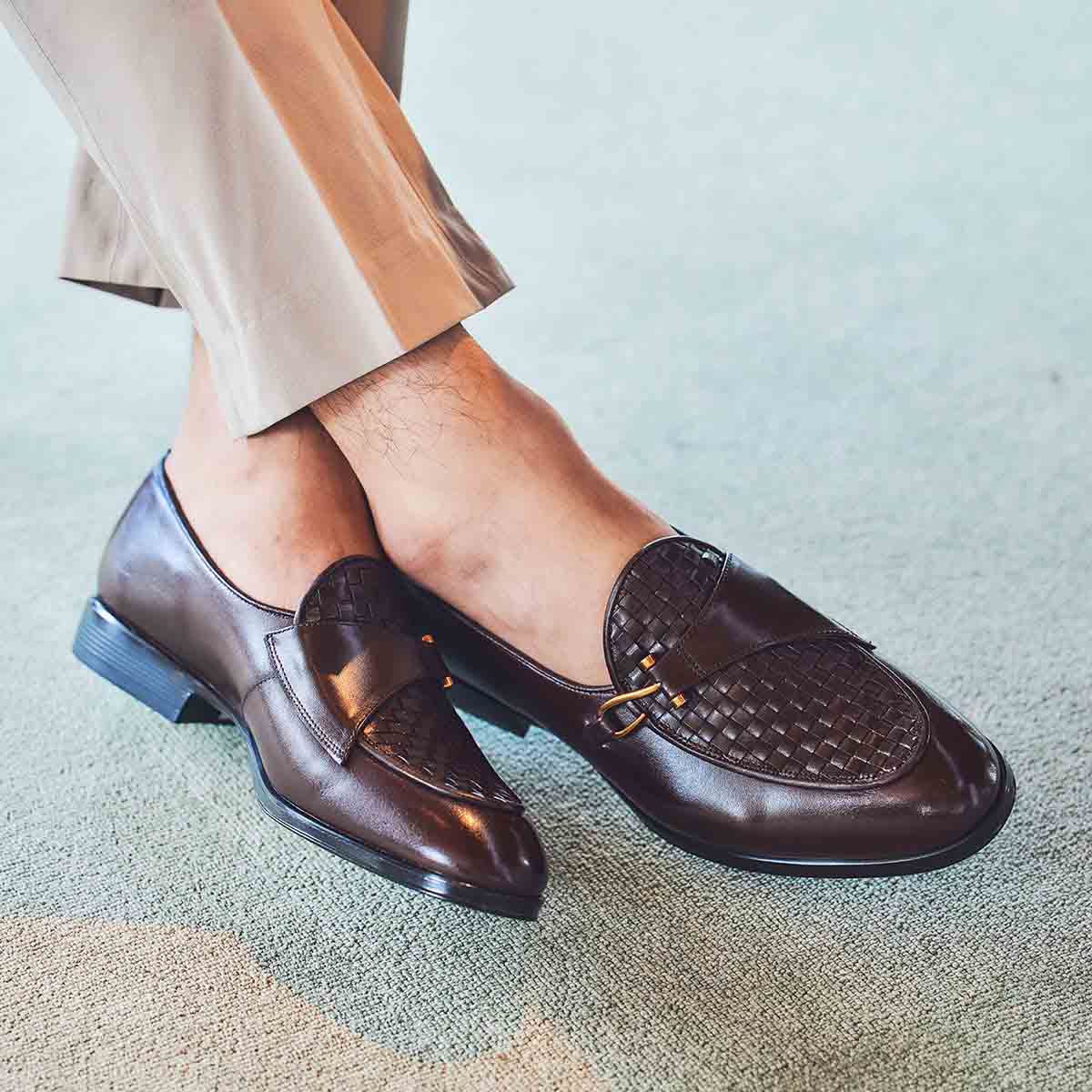 抗ウイルス・抗菌加工】madras ドレスにも対応できる バイカラーコンビネーション・S字フック金具付きメッシュスリッポンシューズ M447(25.0  D-BROWN-MESH): メンズ｜MADRAS（マドラス）公式
