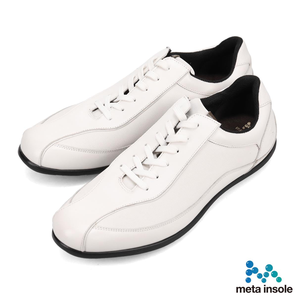 マドラス madras metaインソール搭載シューズ  レザースニーカー　M502MT WHITE 25.0