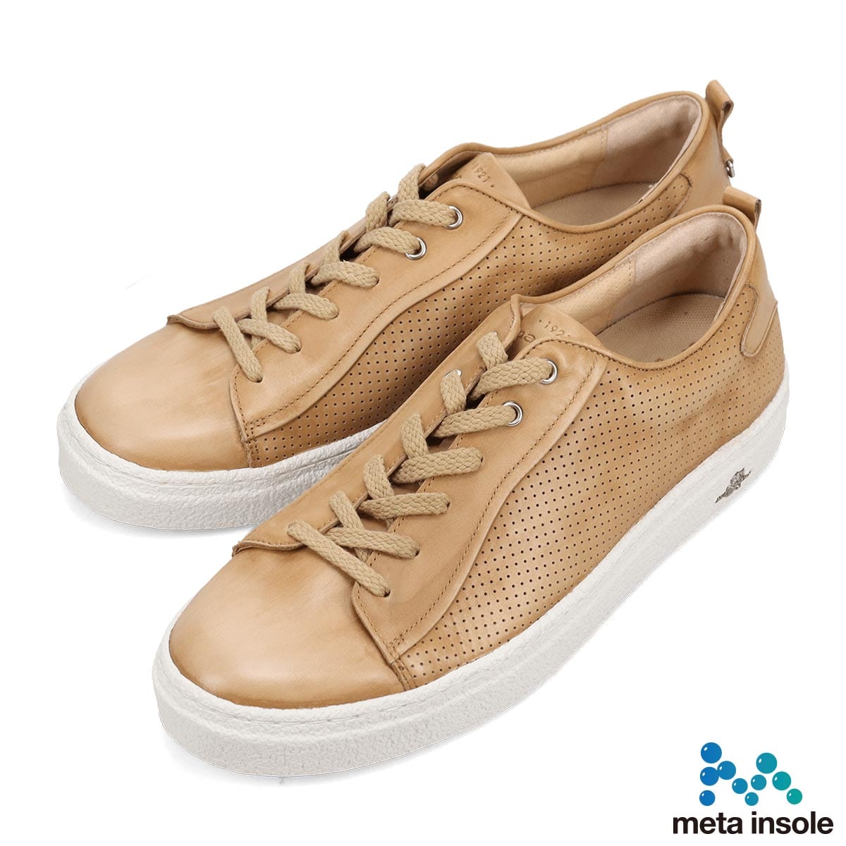 マドラス madras metaインソール搭載シューズ  カジュアルレザースニーカー　M516MT BEIGE 25.0