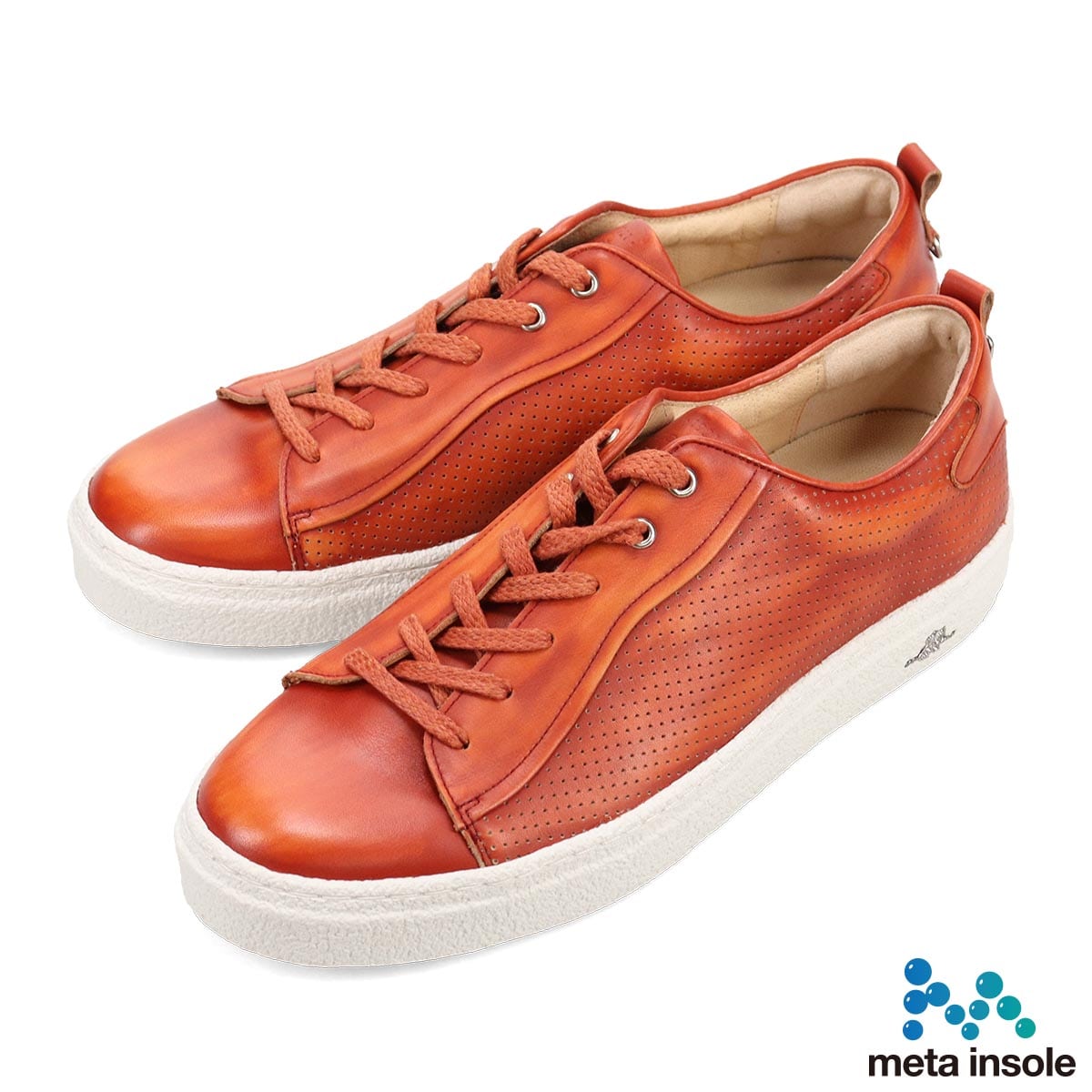 マドラス madras metaインソール搭載シューズ  カジュアルレザースニーカー　M516MT ORANGE 25.0