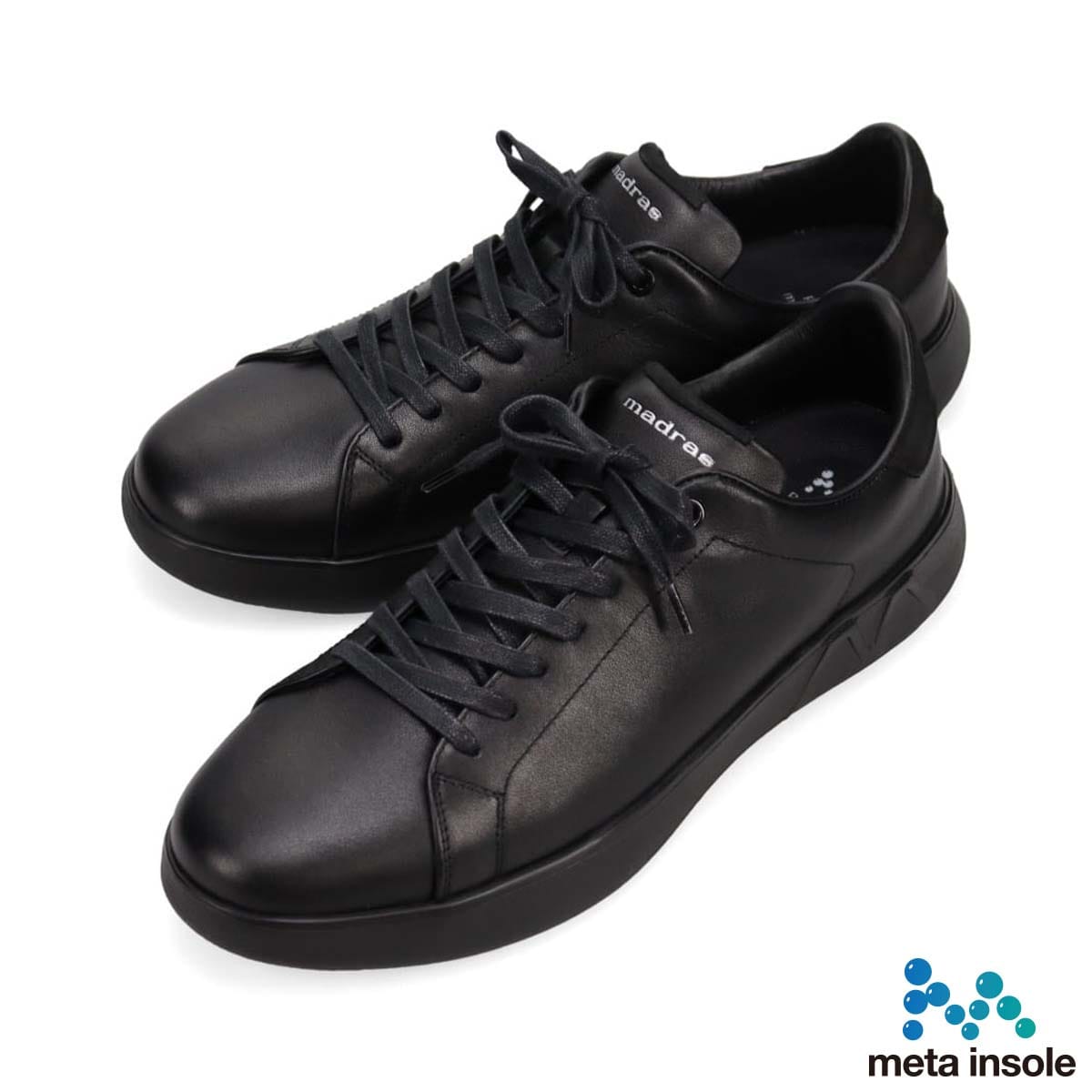 マドラス madras 特許 リカバリーメタインソール搭載シューズ シンプル極めた メンズコートスニーカーM5211MT BLACK 25