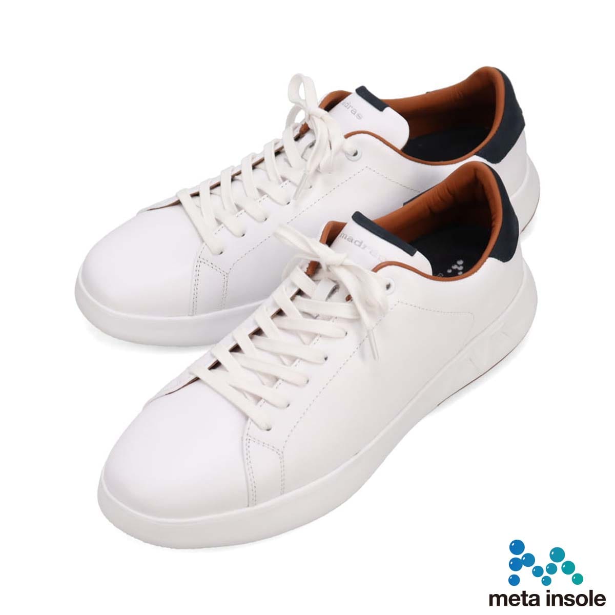 マドラス madras 特許 リカバリーメタインソール搭載シューズ シンプル極めた メンズコートスニーカーM5211MT WHITE/NAVY 25