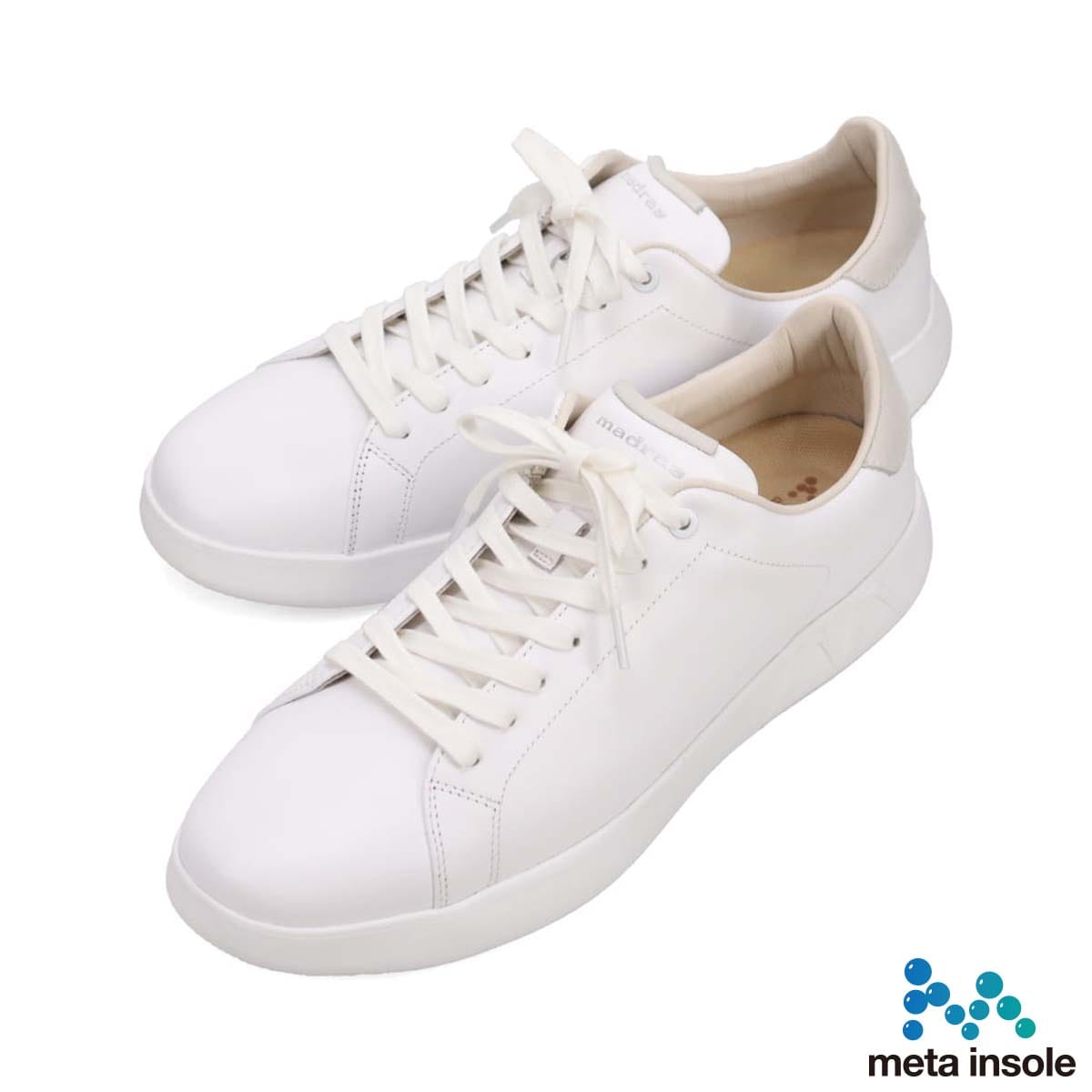 マドラス madras 特許 リカバリーメタインソール搭載シューズ シンプル極めた メンズコートスニーカーM5211MT WHITE 25