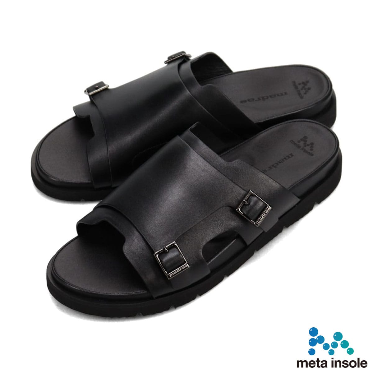 マドラス madras メタインソール搭載シューズ  レザーサンダル  M532MT BLACK M（25.0～25.5ｃｍ）