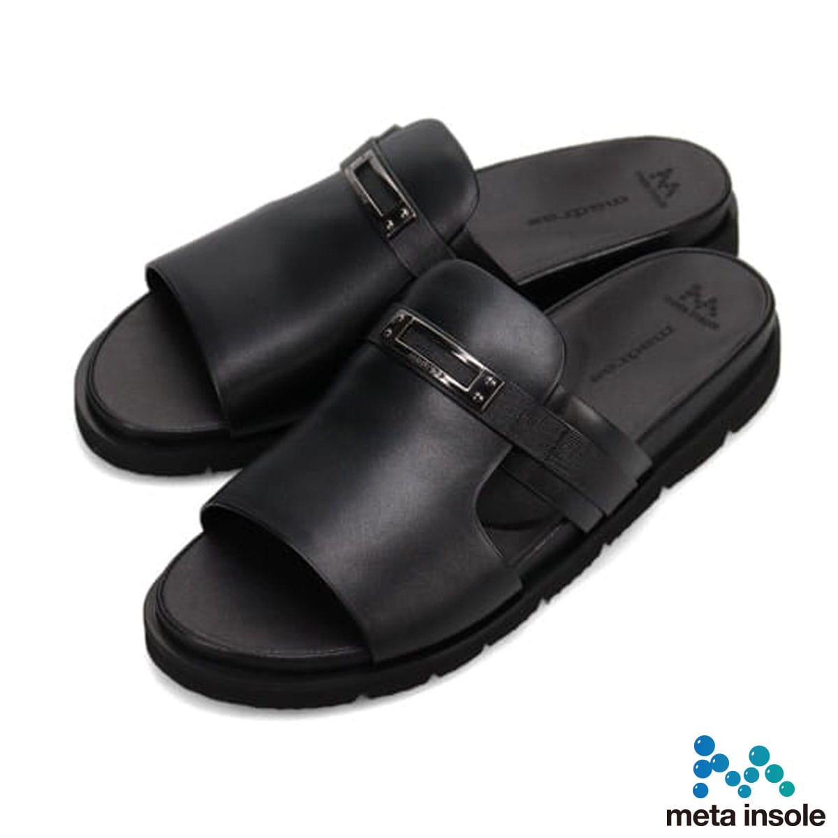 マドラス madras メタインソール搭載シューズ  レザーサンダル  M533MT BLACK M（25.0～25.5ｃｍ）