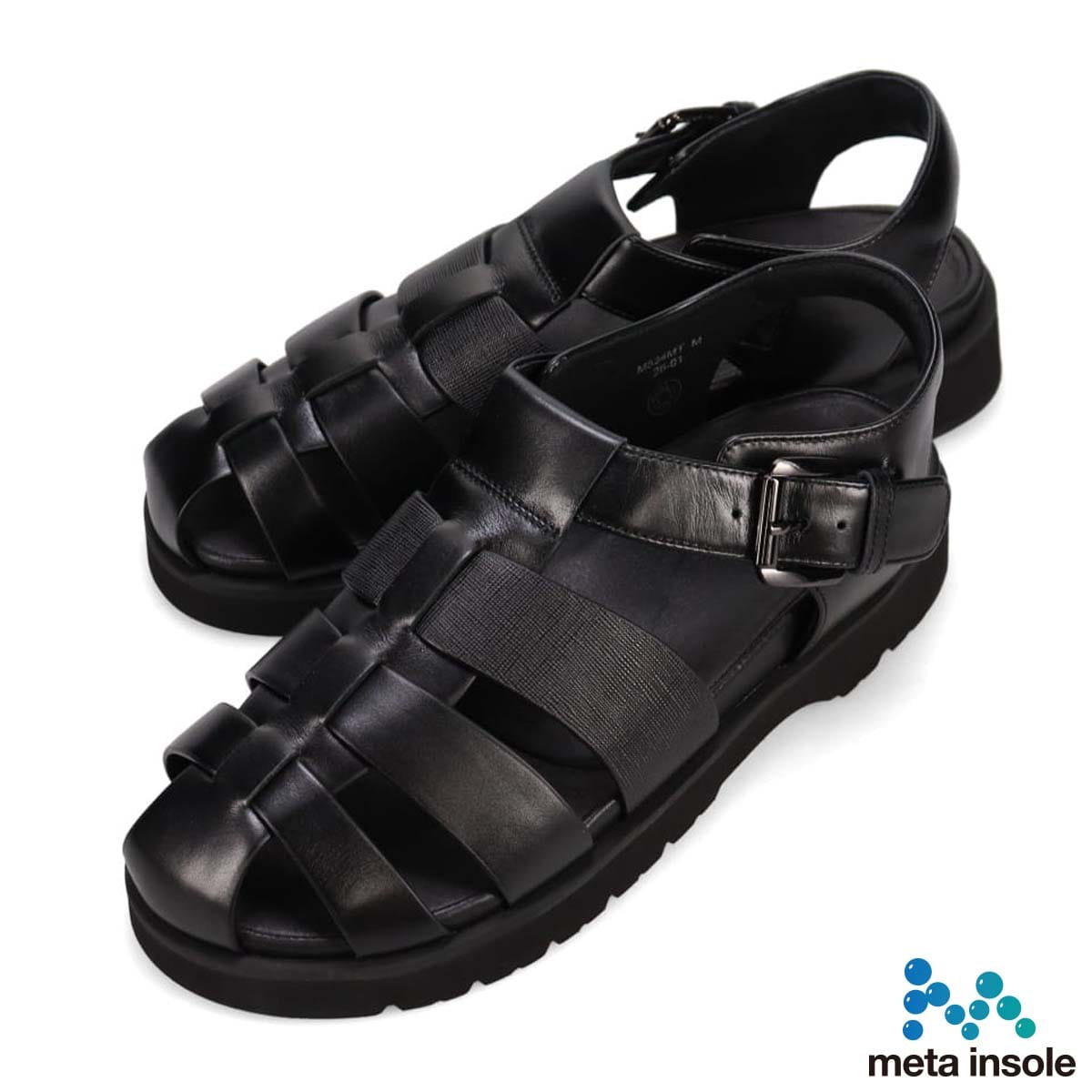 マドラス madras 特許 リカバリーメタインソール搭載シューズ メンズ グルカサンダル　M534MT BLACK-EB M(25.5~26.0cm)