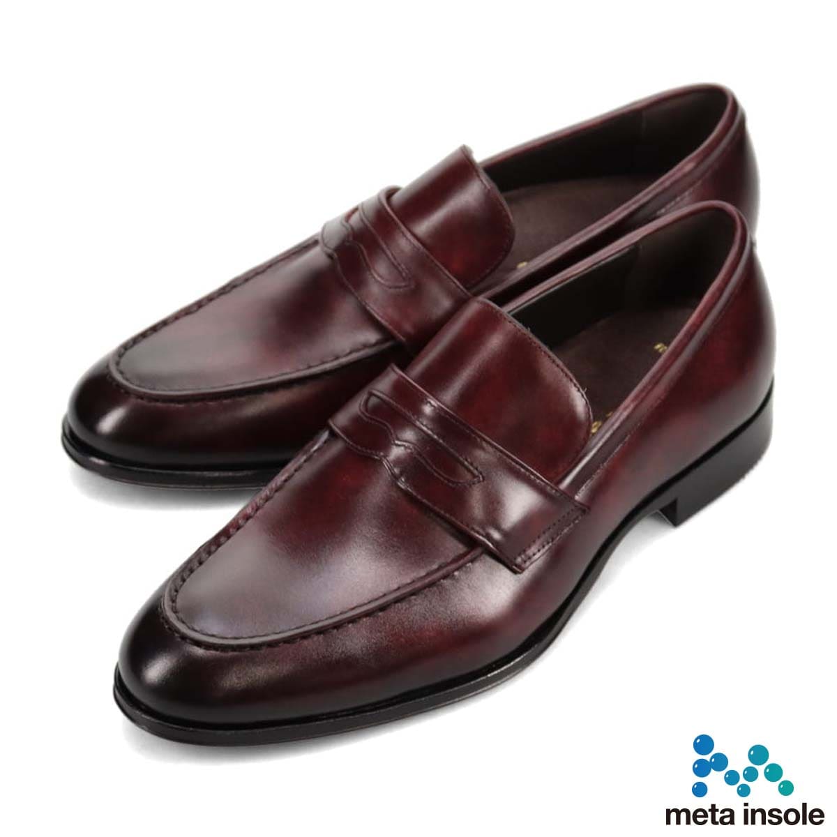 マドラス madras metaインソール搭載シューズ  コインローファー　M622MT BURGUNDY 25.0