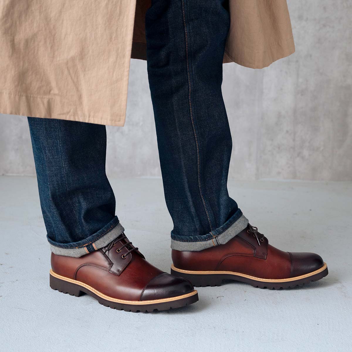 【ウィメンズサイズ】マドラス madras metaインソール搭載シューズ  レースアップカジュアルシューズ　MS651MT D-BROWN/BROWN 23.0