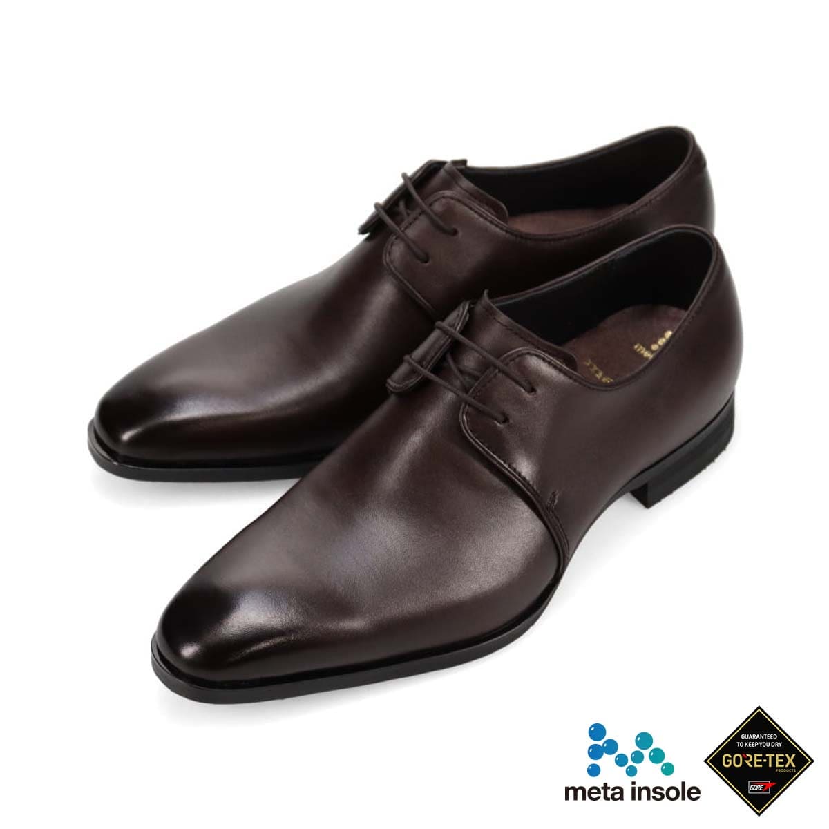 【GORE-TEX】マドラス madras メタインソール搭載シューズ  ゴアテックス 外羽根プレーントゥドレスシューズ　M736GMT D-BROWN 25.0