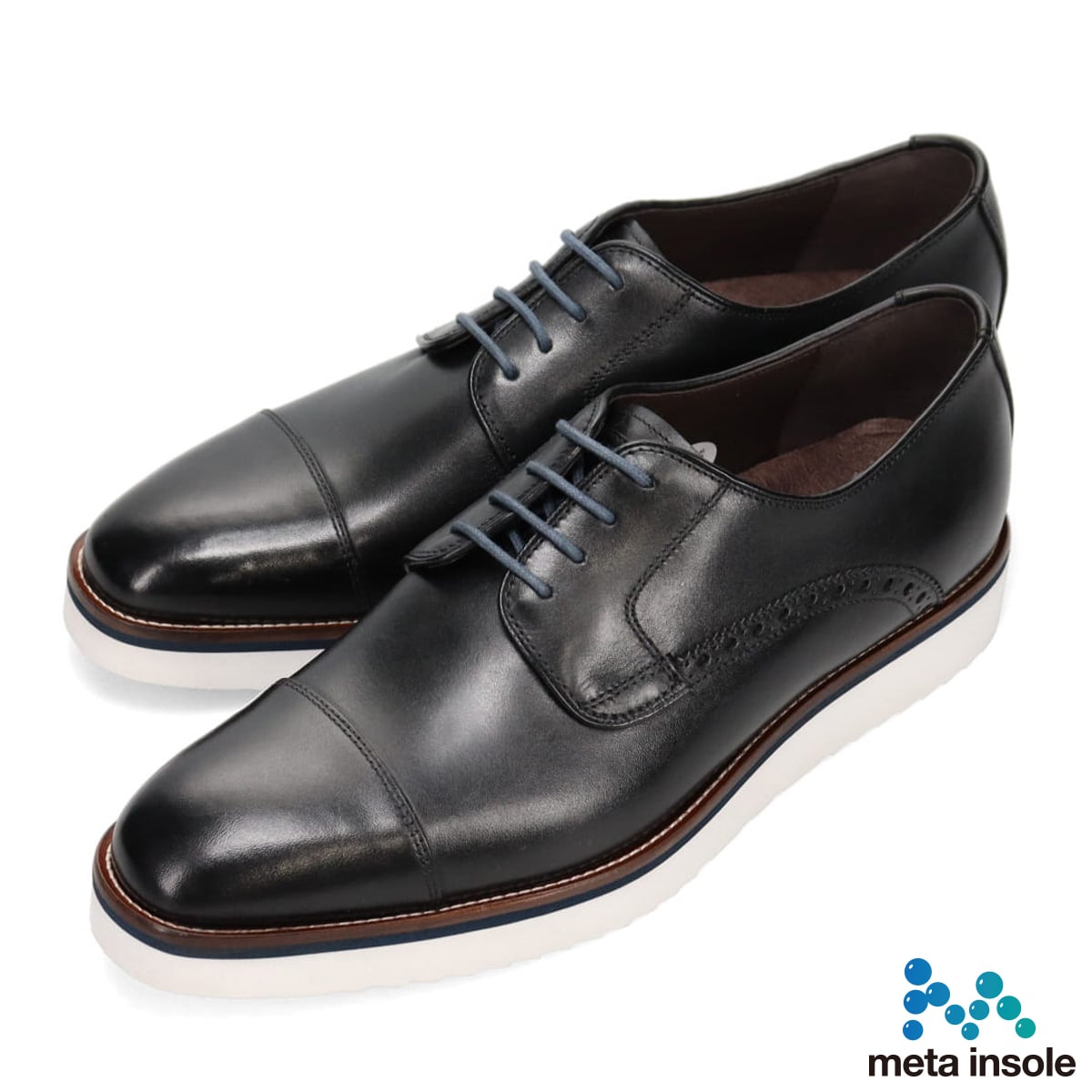マドラス madras metaインソール meta insole  外羽根ストレートチップドレスシューズ M8612MT BLACK 25.0
