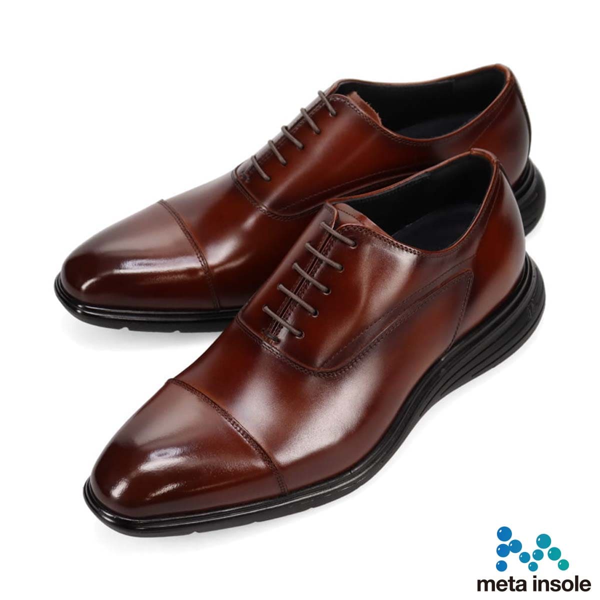 マドラス madras 特許 リカバリーメタインソール搭載シューズ  チゼルトウ 内羽根ストレートチップ リカバリードレススニーカー　M8834MT BROWN 25.0