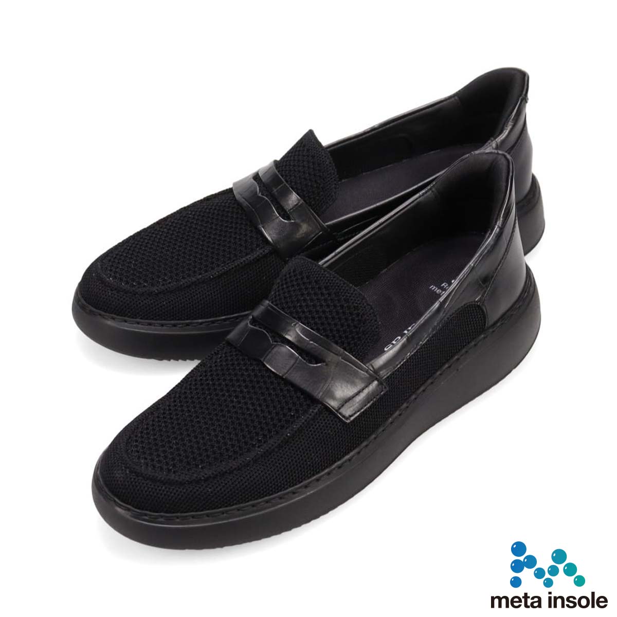 マドラス madras 特許 リカバリーメタインソール搭載シューズ メンズスリッポンニットスニーカー　M8888MT BLACK/BLACK 25.0