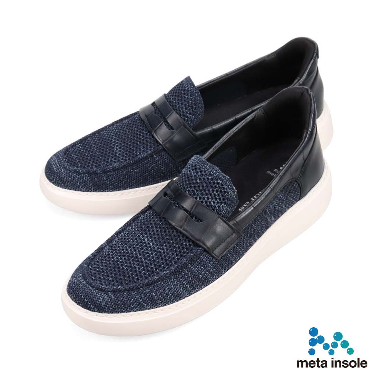 マドラス madras 特許 リカバリーメタインソール搭載シューズ メンズスリッポンニットスニーカー　M8888MT BLUE/NAVY 25.0