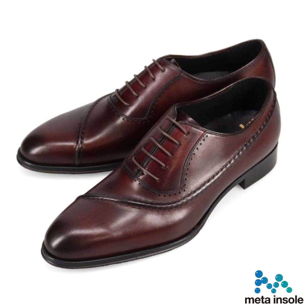 マドラス madras 特許 リカバリーメタインソール搭載シューズ  イタリアンカーフ プレーントゥドレスシューズ　M933MT RED/D-BROWN 25.0
