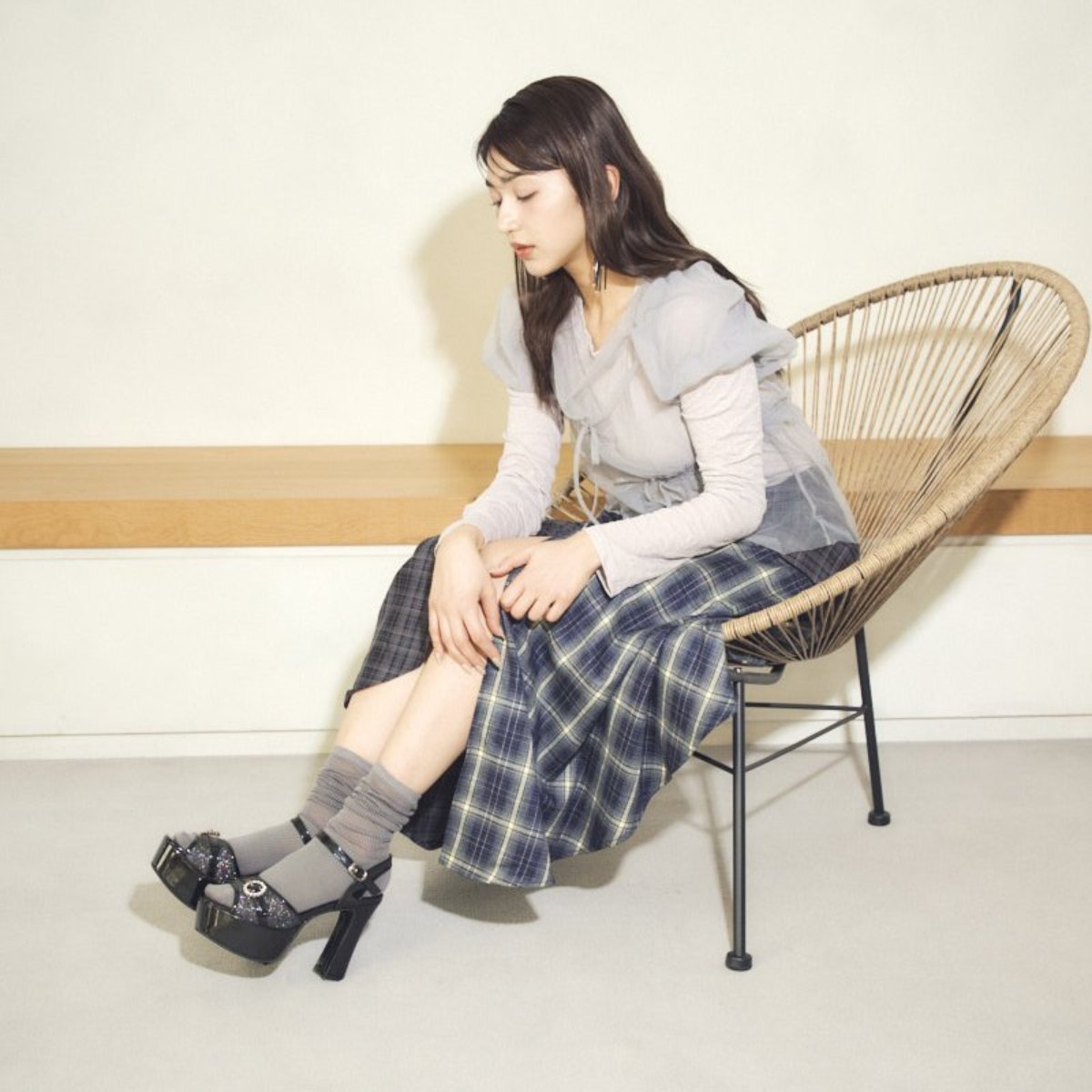 TGC×madras　「特別な日は、足元から可愛く！」そんな願いを叶える TGC in あいち・なごや 2026 出演モデル着用シューズ　厚底グリッターサンダル　MAL7582TGC BLACK M（23.0cm～23.5cm）