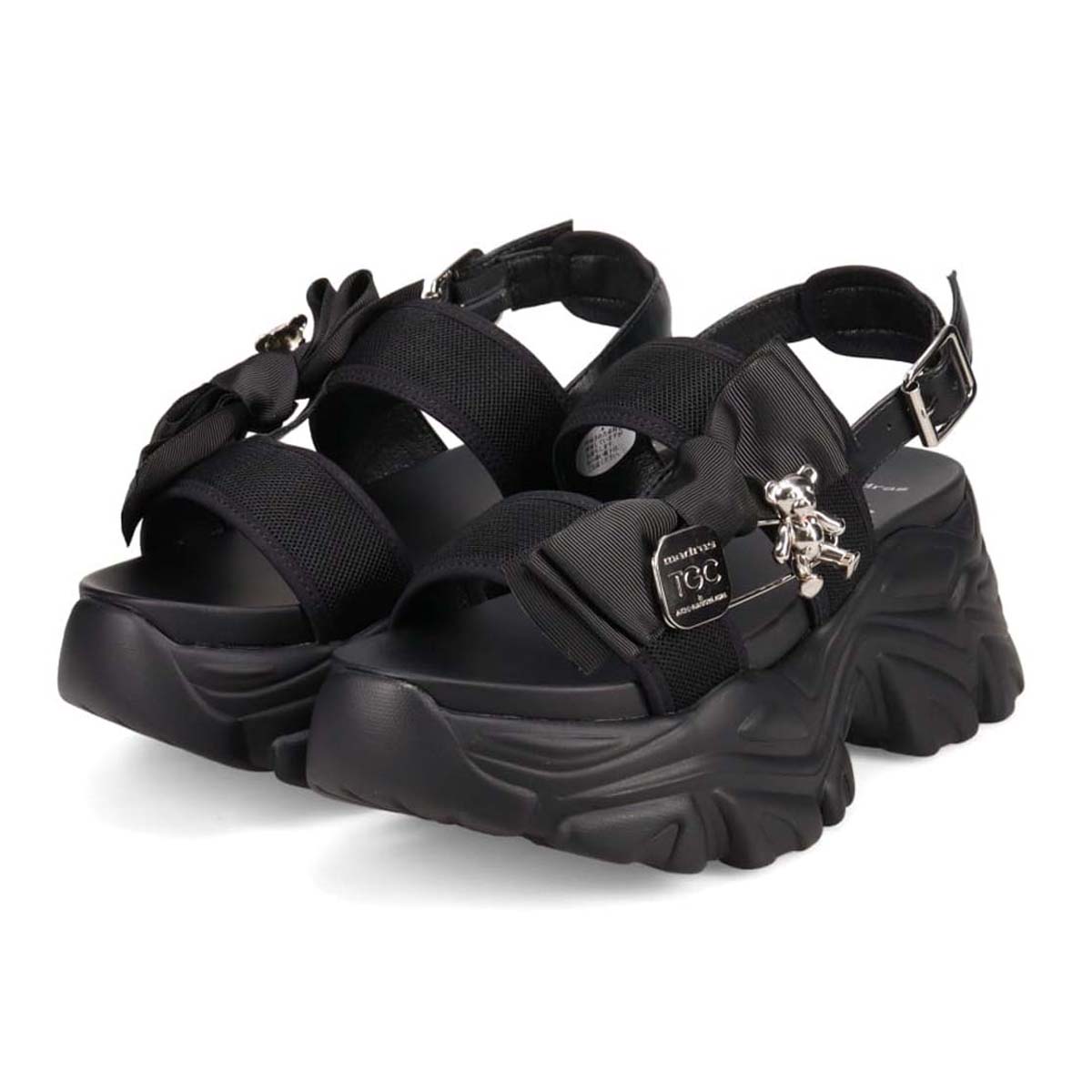 最旬トレンドで目立っちゃおう！マドラス madras TGC in あいち・なごや 2026 出演モデル着用シューズ　カジュアル厚底サンダル　MAL7584TGC BLACK 37（23.0cm～23.5cm）