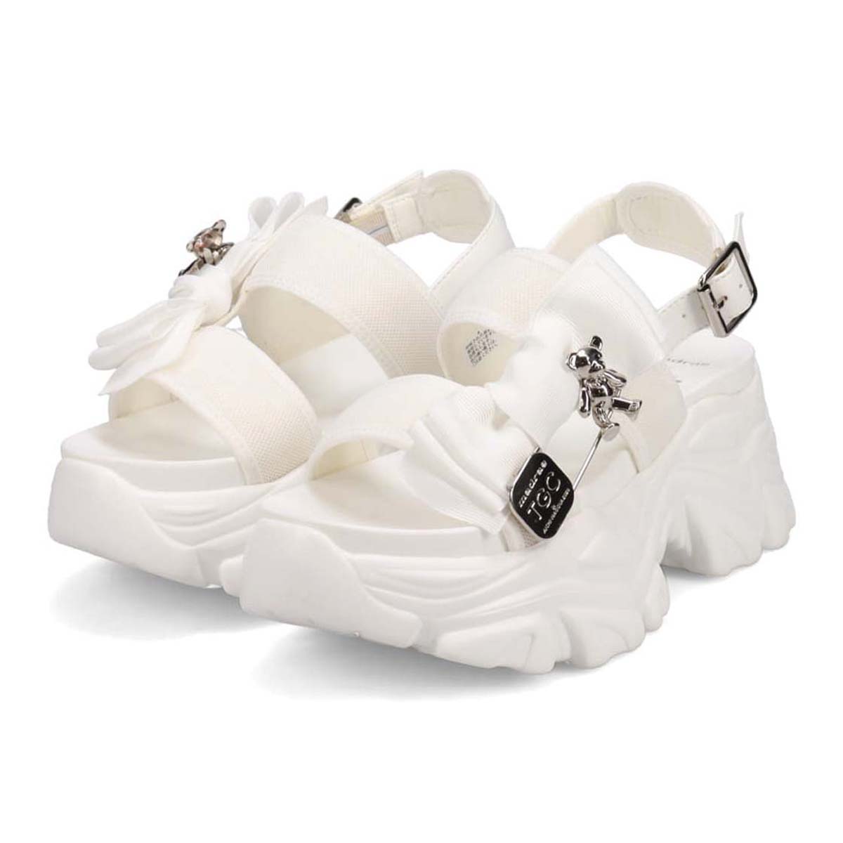 最旬トレンドで目立っちゃおう！マドラス madras TGC in あいち・なごや 2026 出演モデル着用シューズ　カジュアル厚底サンダル　MAL7584TGC WHITE 37（23.0cm～23.5cm）