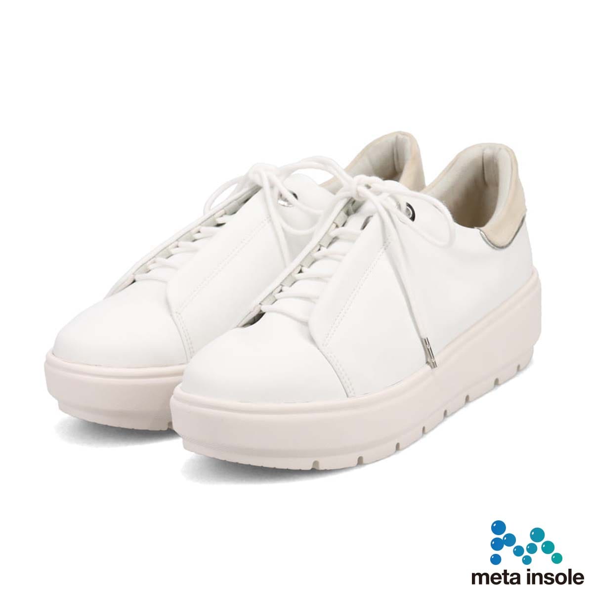 ≪ECサイト限定予約販売≫マドラス madras metaソール搭載  スッキリシンプル厚底スニーカー　MAL9144MT WHITE 23.0