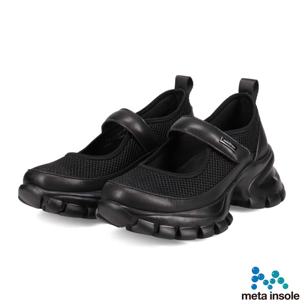 マドラス madras 特許 metaインソール搭載　進化系厚底メリージェーンスニーカー　MAL9157MT BLACK 36（23.0ｃｍ相当）