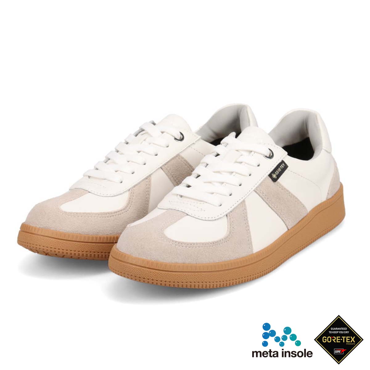 【GORE－TEX 】マドラス madras リカバリーmetaインソール搭載　デザインも機能も譲らない一足 レースアップスニーカー　MAL9161GMT WHITE 23.0
