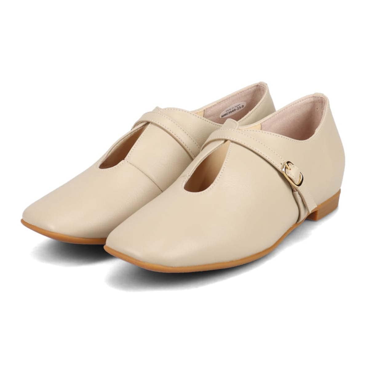 ミッシーデミッシー missy des missy 甲ベルト フラットシューズ　MMD3640 BEIGE 23.0