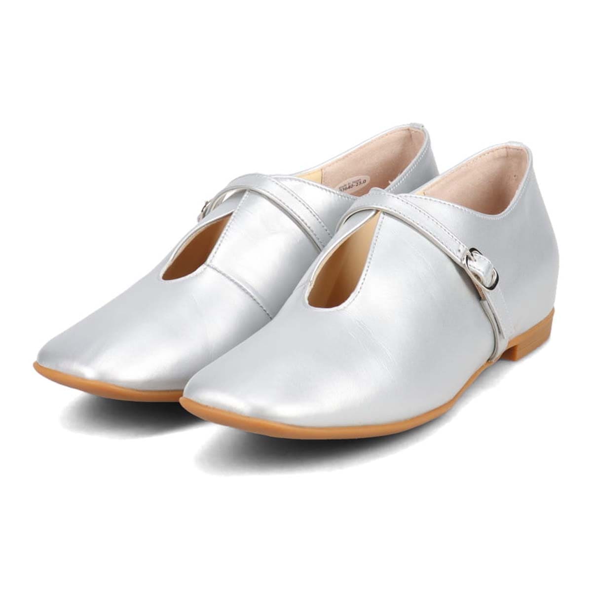 ミッシーデミッシー missy des missy 甲ベルト フラットシューズ　MMD3640 SILVER 23.0