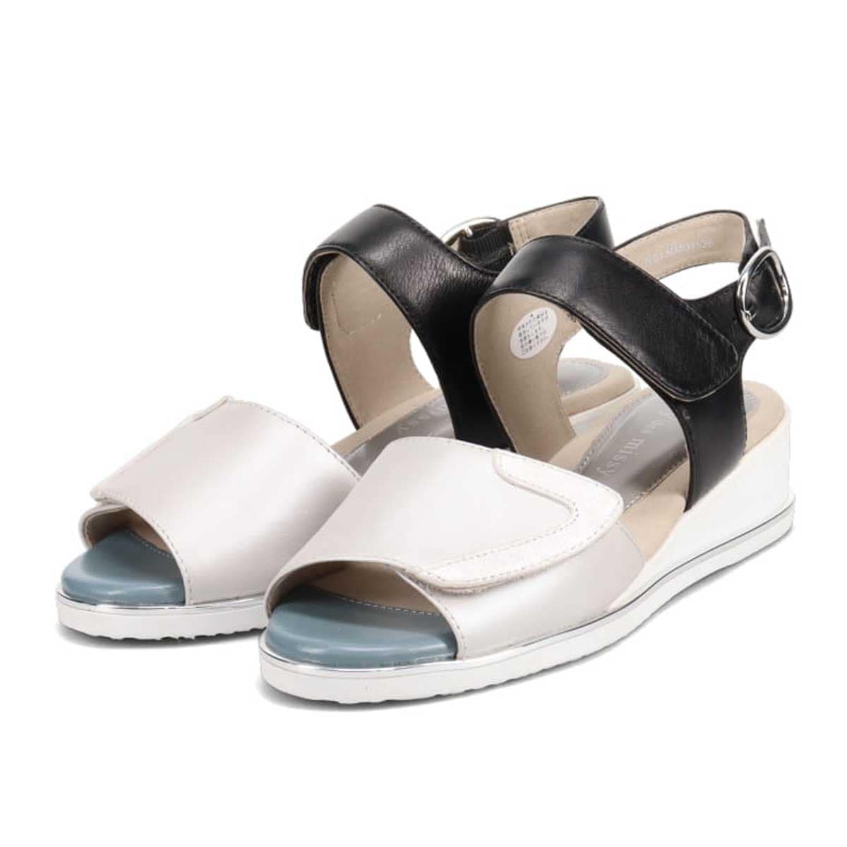 ミッシーデミッシー missy des missy EVA加工ソールのスポーツサンダル  MMD7526 SILVER/BLACK M　(23.0～23.5)