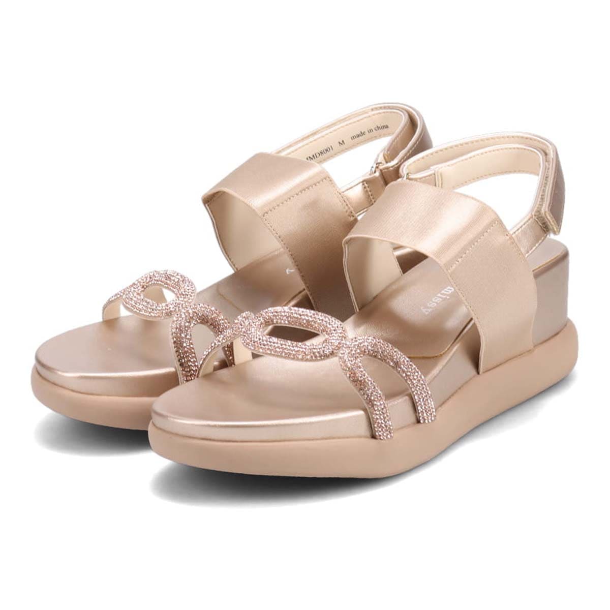 ミッシーデミッシー missy des missy ウェッジヒールサンダル　MMD8001 BEIGE M　(23.0～23.5)