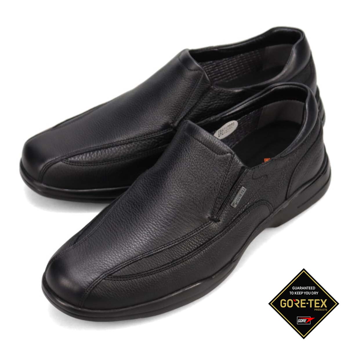 【GORE-TEX】マドラスウォーク madrasWalk　全天候快適　スリッポンタウンカジュアルシューズ　MW7401 BLACK 25.0