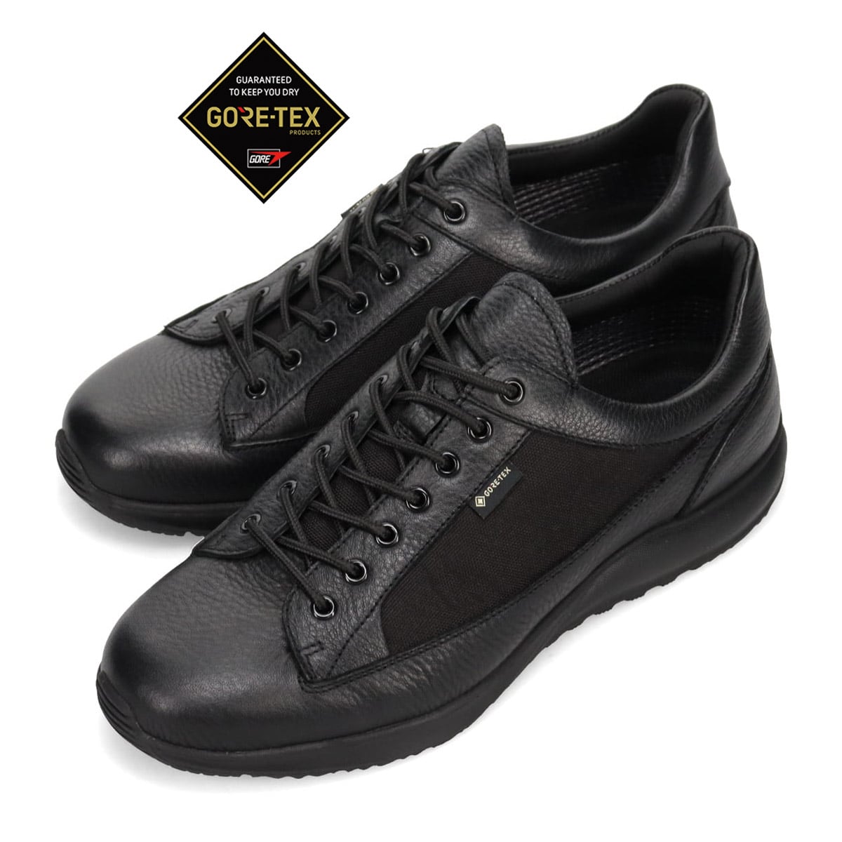 【GORE-TEX】マドラスウォーク madrasWalk　全天候快適なレザースニーカー　MW7602 BLACK/C 25.0