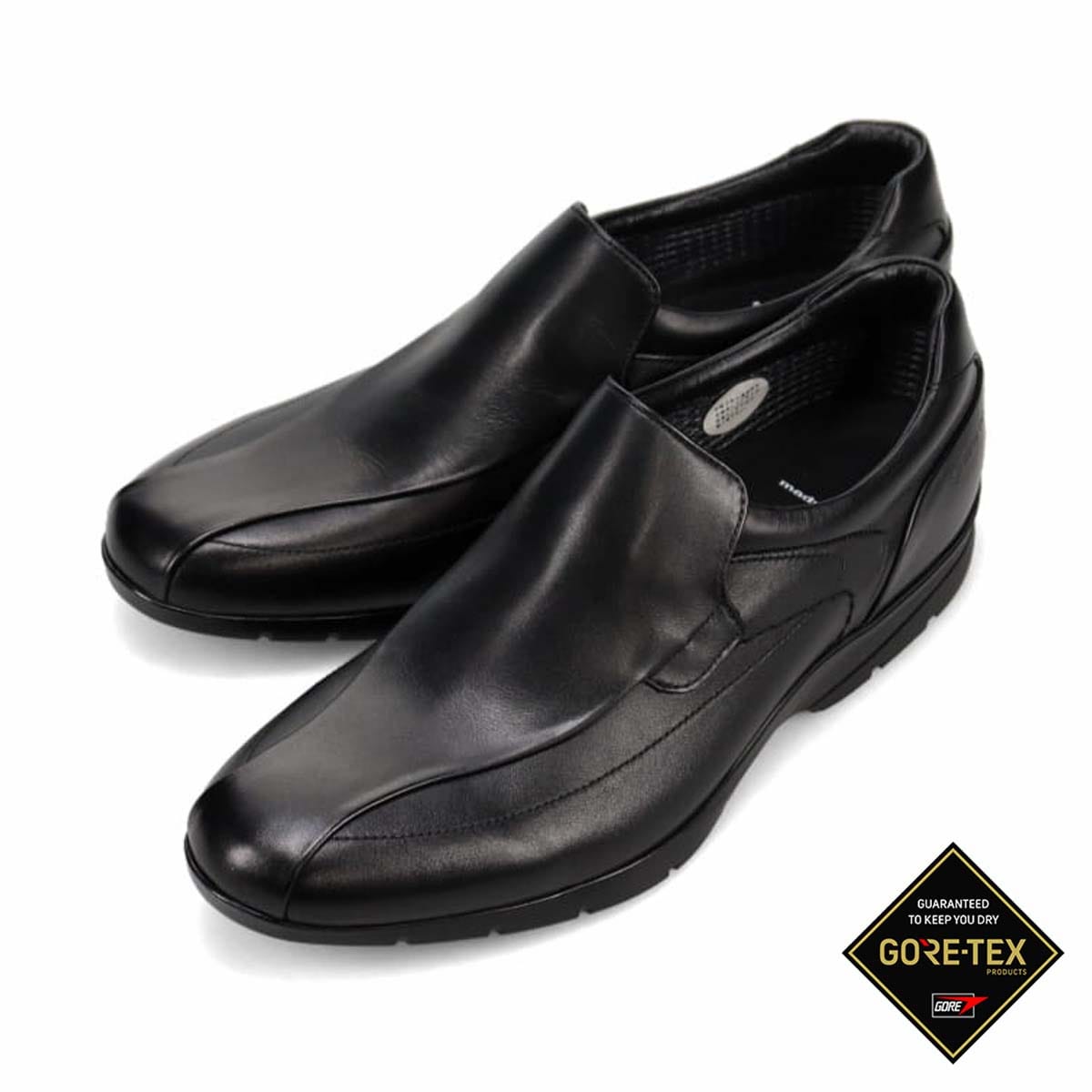 【GORE-TEX】マドラスウォーク madrasWalk　全天候快適なスリッポン・カジュアルシューズ　MW7702 BLACK 25.0
