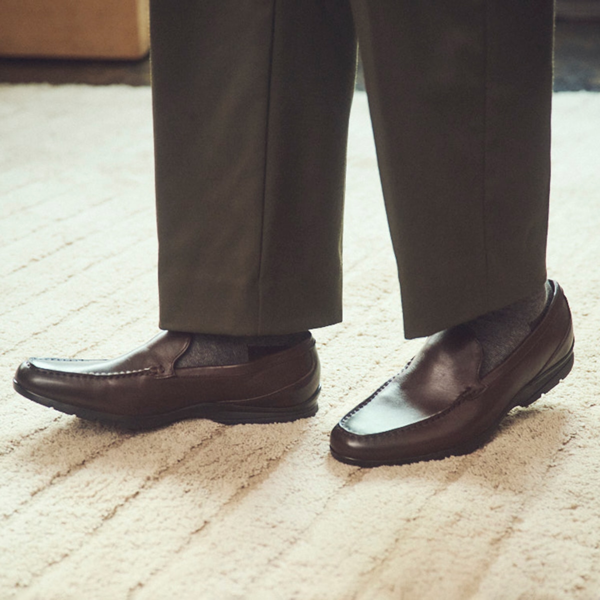 【GORE-TEX】マドラスウォーク madras Walk 「Recovery Shiatsu Insole」搭載で指圧効果により血行をよくする。 全天候快適 ゴアテックス スリッポンドレスシューズ　MW7703R D-BROWN 25.0