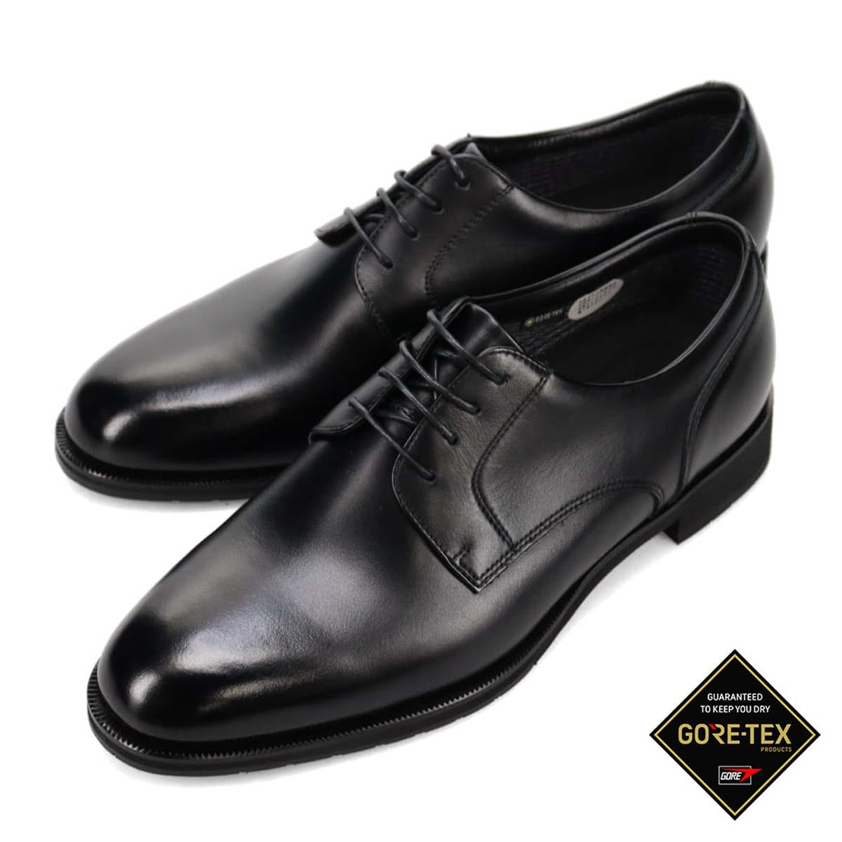 【GORE-TEX】マドラスウォーク madras Walk ゴアテックス 外羽根プレーントゥ ビジネスシューズ MW7822 BLACK 25.0