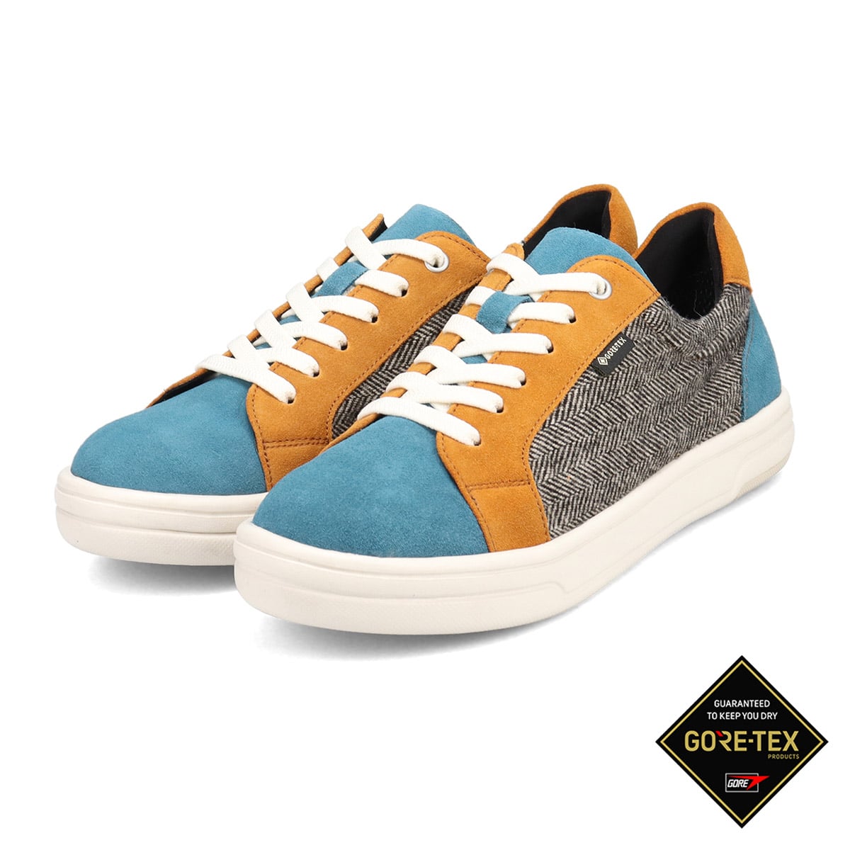 【GORE-TEX】 マドラスウォーク madras Walk　カジュアルの定番！コート系スニーカー  MWL1002V GREEN/CAMEL 23.0