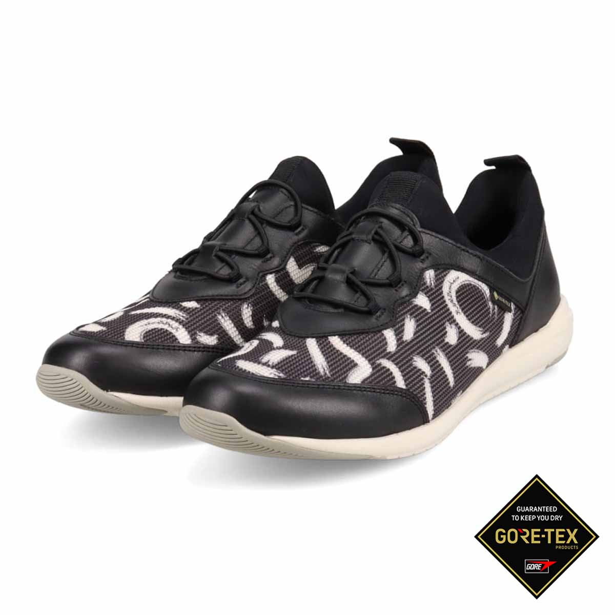 【GORE-TEX】 通勤快適 マドラスウォーク madras Walk  トラベルウォーキングにもお勧め！ 疲れない快適軽量マルチプリントスニーカー MWL1004B BLACK-MULTI 23.0