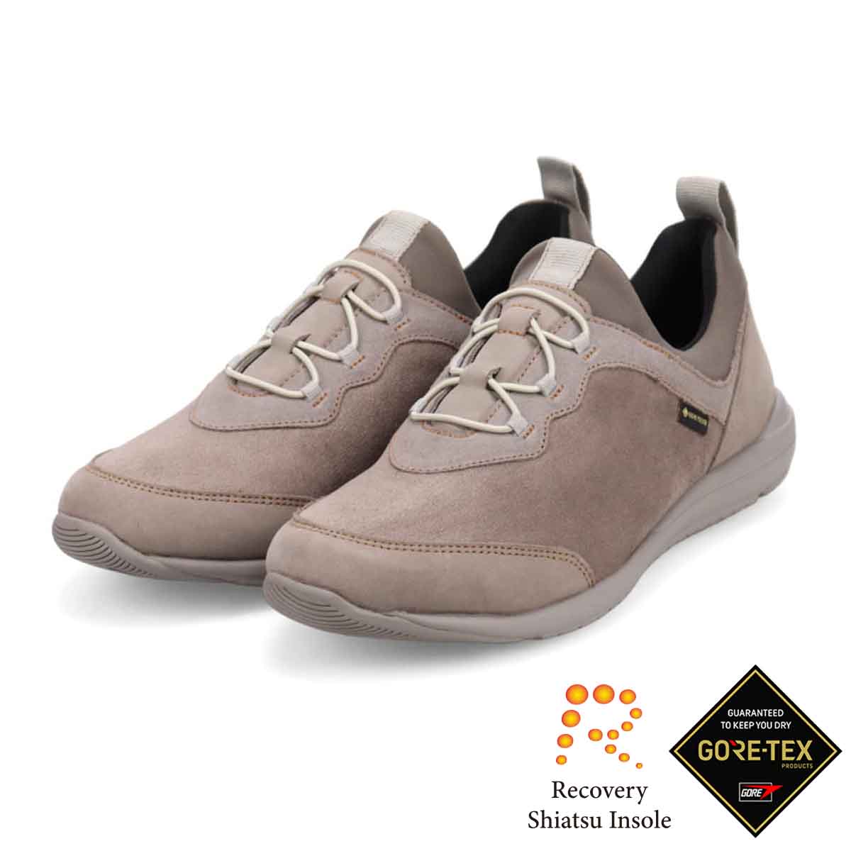【GORE-TEX】マドラスウォーク madras Walk 「Recovery Shiatsu Insole」搭載　指圧効果により血行をよくする。 通勤快適  トラベルウォーキングにもお勧め！ 疲れない快適軽量 ゴアテックススニーカー  MWL1004SR GRAY-SILKY 23.0