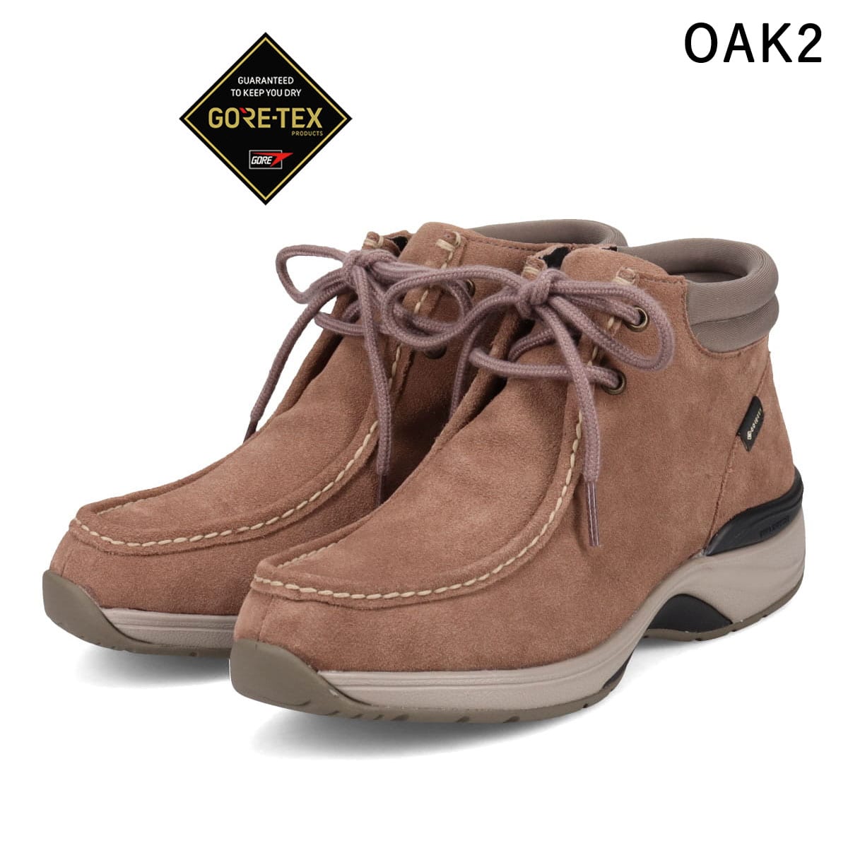 【GORE-TEX】 マドラスウォーク madras Walk  モカタイプのレザーショートブーツ MWL1012 OAK2 23.0